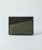 woven leather card holder