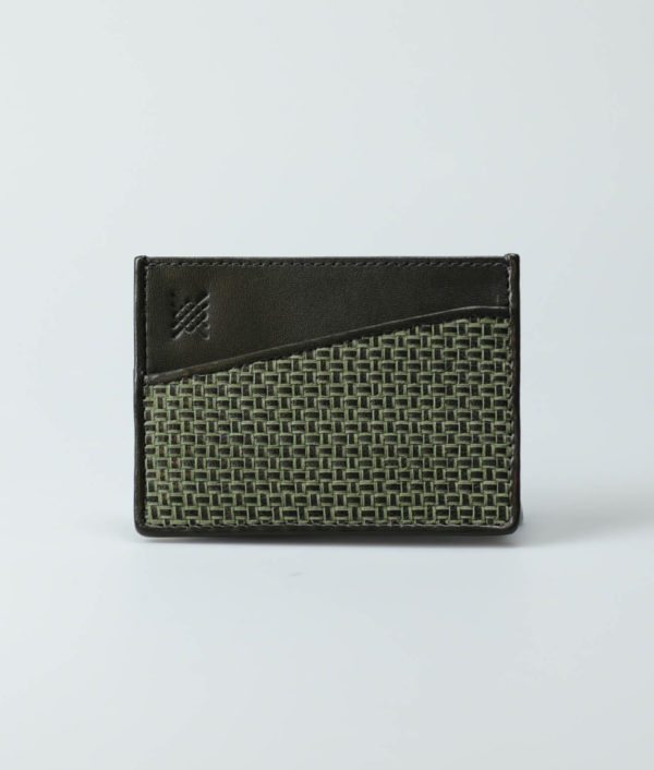 dark-green-men-cross-weave-cardcase-zhi-tresse-1 woven leather card holder