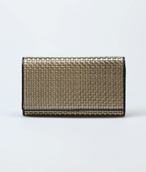 gold-metallic-women-classic-weave-long-trifold-wallet-orimono-tresse-1 gold-metallic-women-classic-weave-long-trifold-wallet-orimono-tresse-1