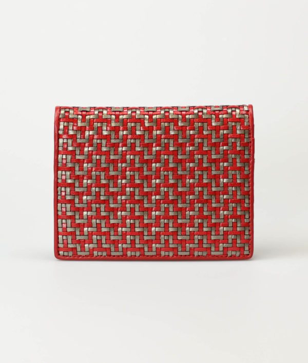 red-women-diagonal-weave-travel-wallet-jadila-tresse-1 Woven Purse
