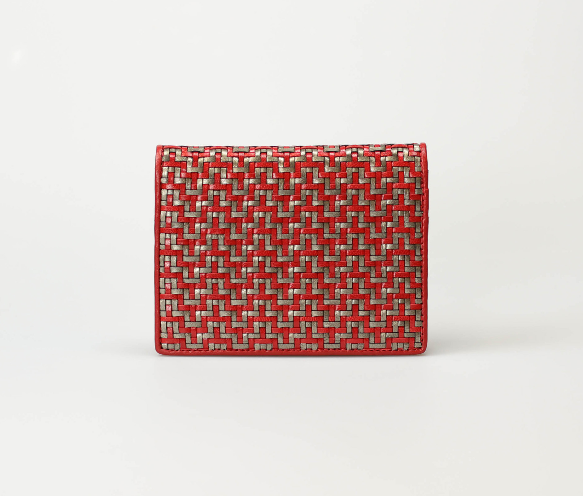 red-women-diagonal-weave-travel-wallet-jadila-tresse-1 Woven Purse