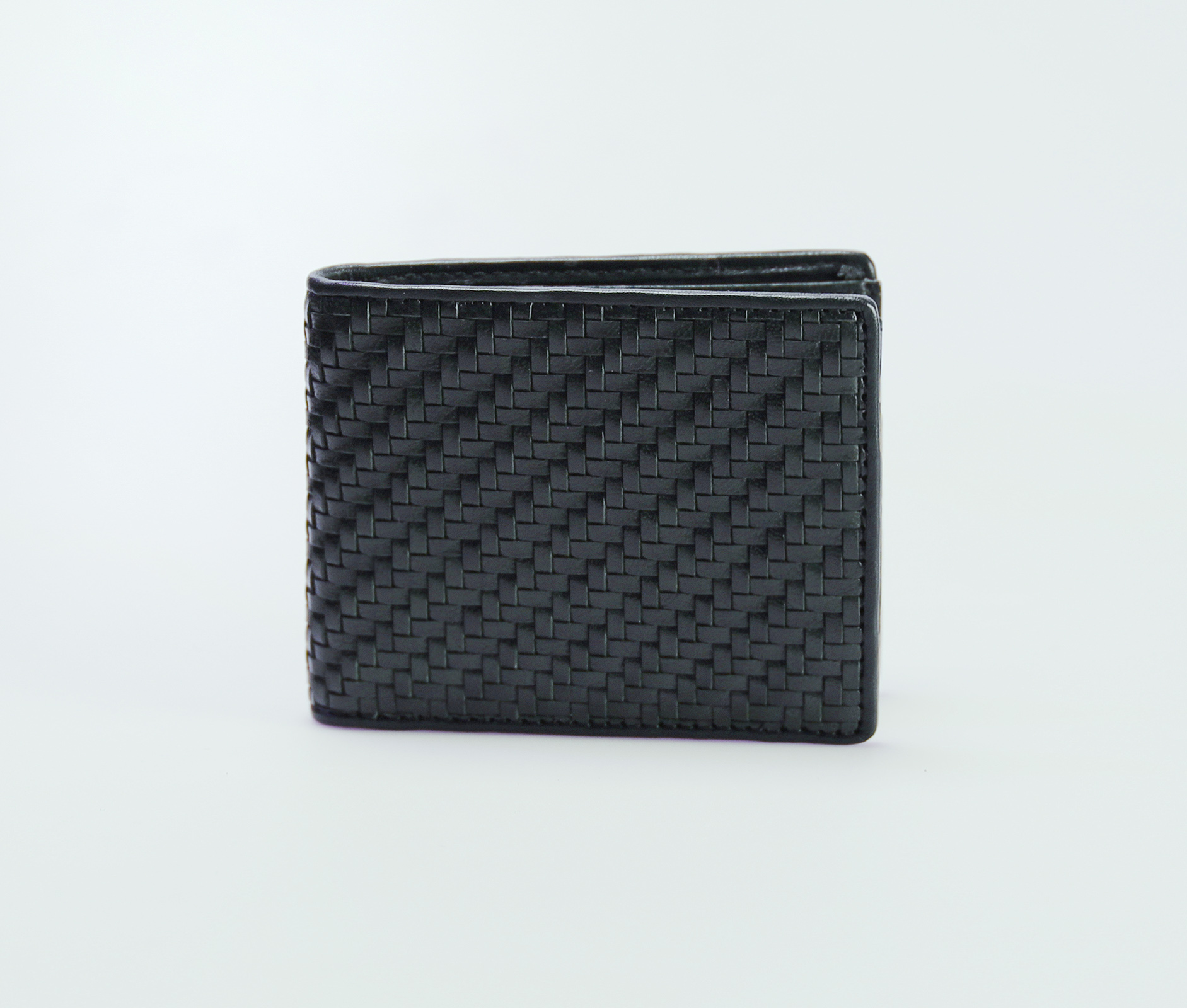 Tranca_DeepSea Mens Bifold Horizontal Weave Leather Wallet