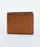 Mens Bifold Woven Leather Wallet