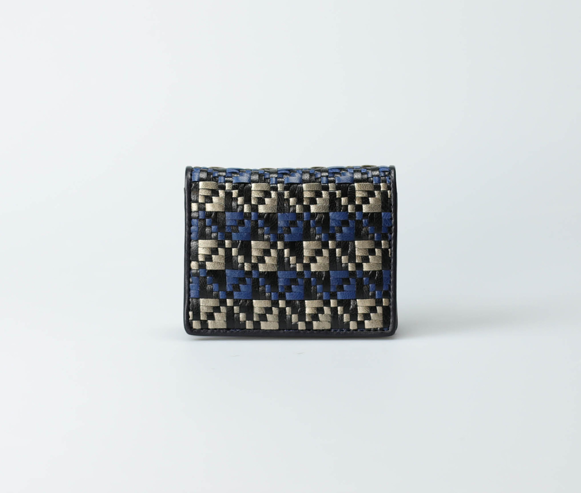 blue-tricolor-women-tribal-weave-cardcase-buna-tresse-1 Weave Purse