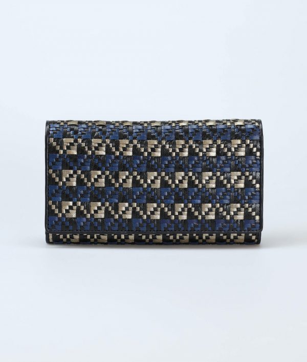 blue-tricolor-women-tribal-weave-long-trifold-wallet-orimono-tresse-1 blue-tricolor-women-tribal-weave-long-trifold-wallet-orimono-tresse-1