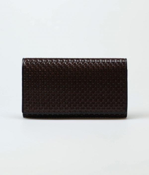 brown-women-classic-weave-long-trifold-wallet-orimono-tresse-1 brown-women-classic-weave-long-trifold-wallet-orimono-tresse-1