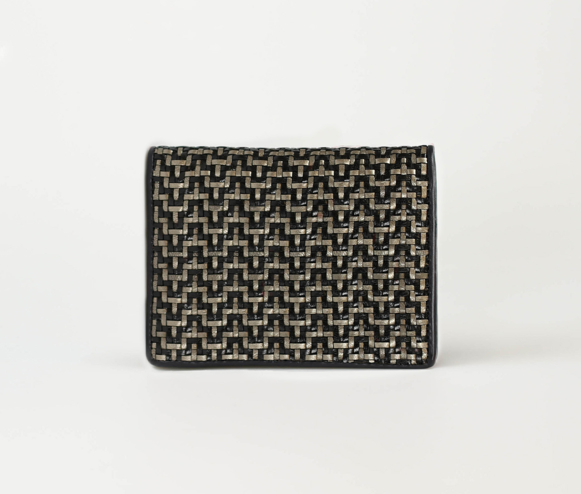 gold-metallic-women-diagonal-weave-travel-wallet-jadila-tresse-1 Carry All Wallet